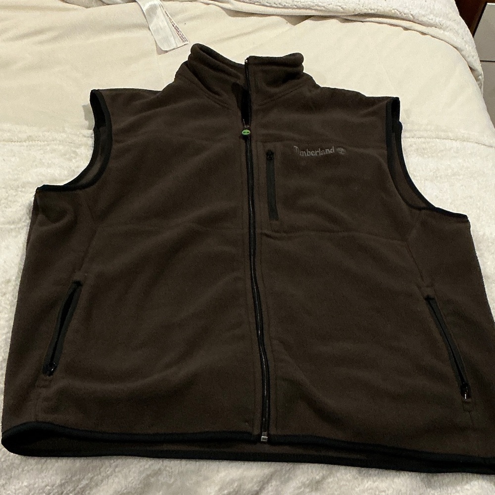 Timberland Men's Dark Brown Fleece Vest